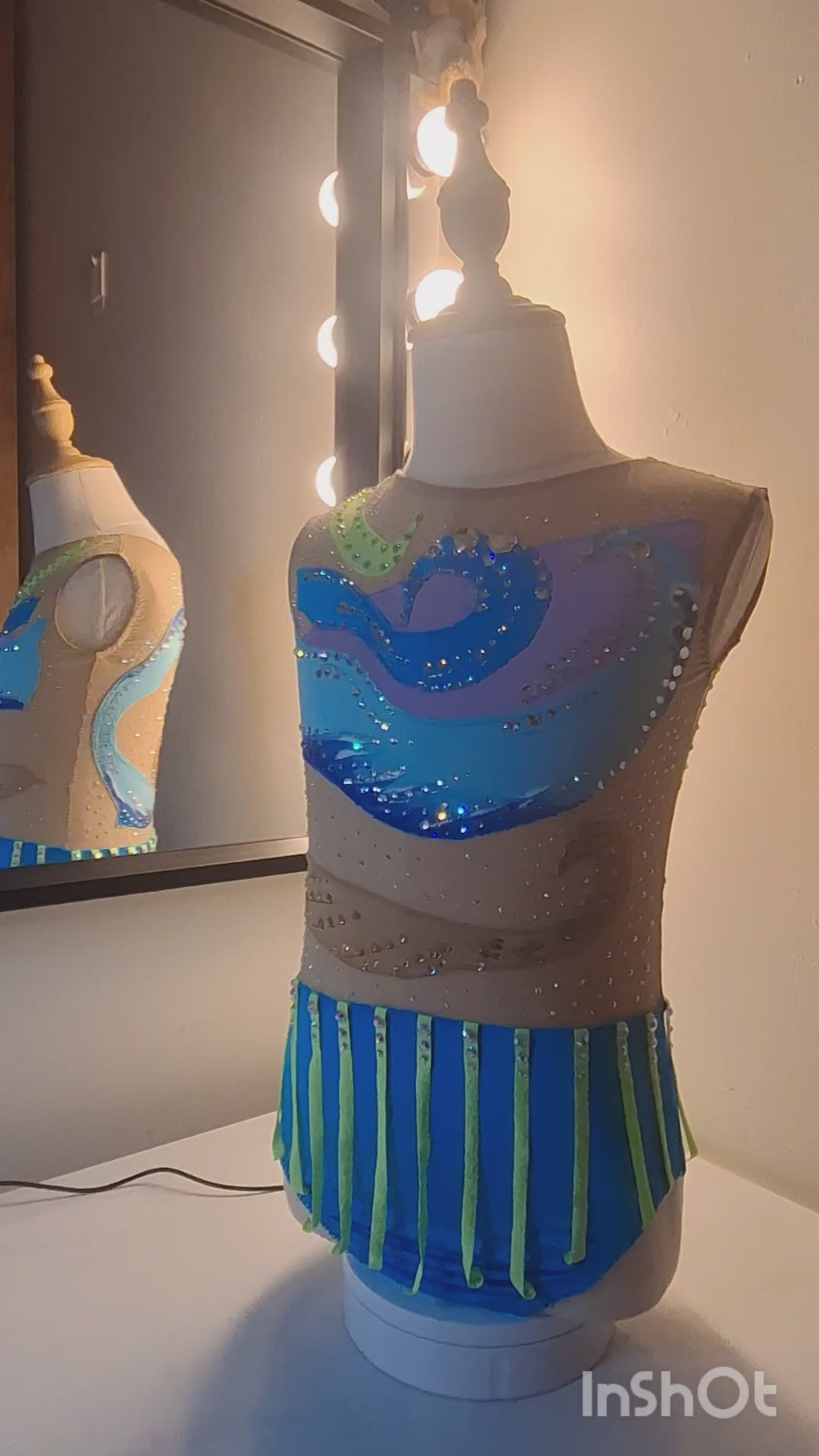 Gymnastics leotard "Ocean" size 7-8