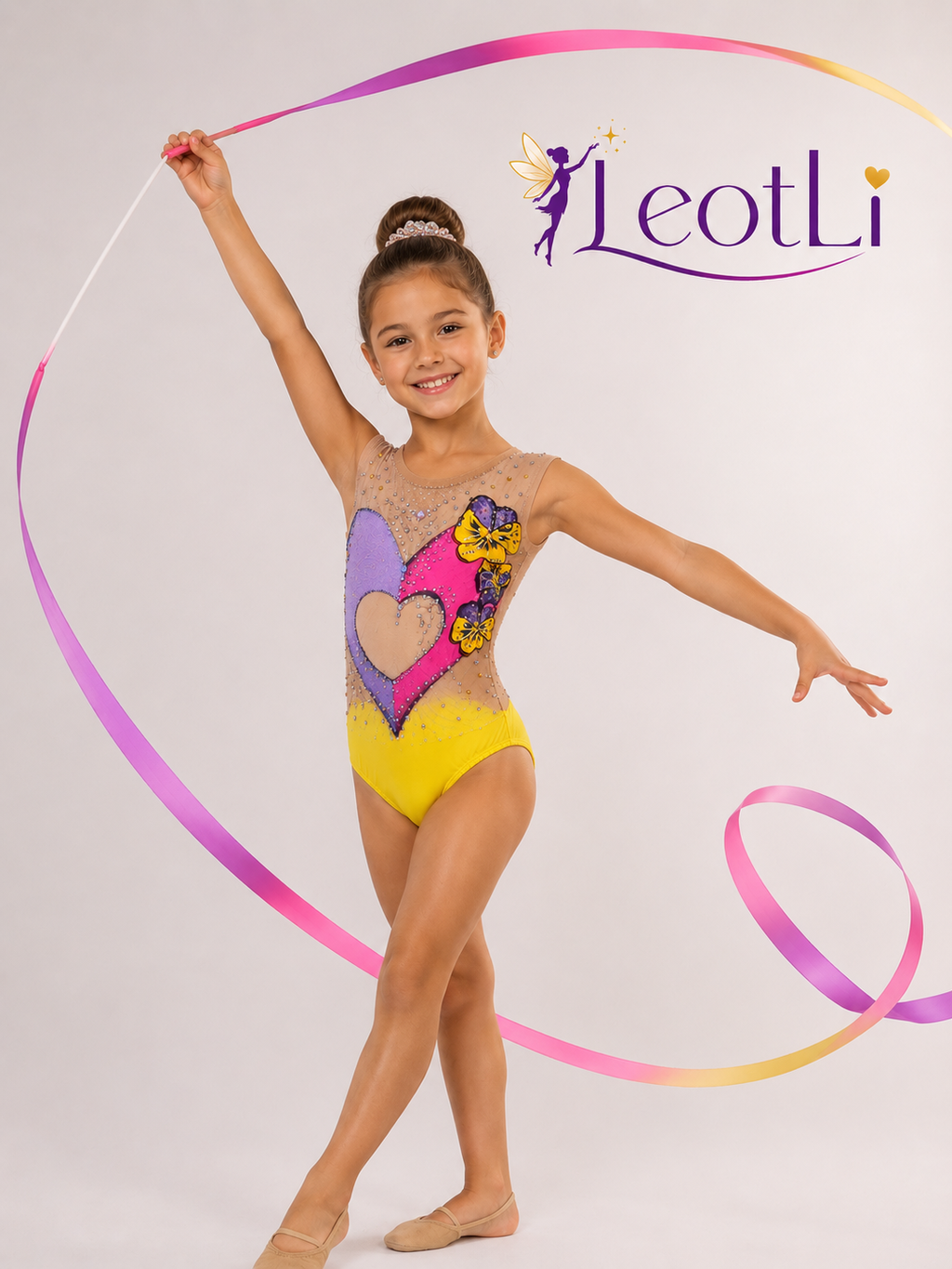 Gymnastics leotard "Heart" size 7-8